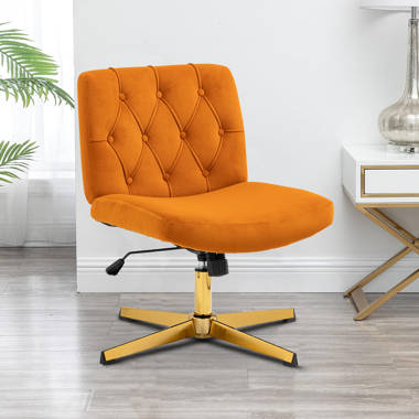 Mustard velvet office cheap chair